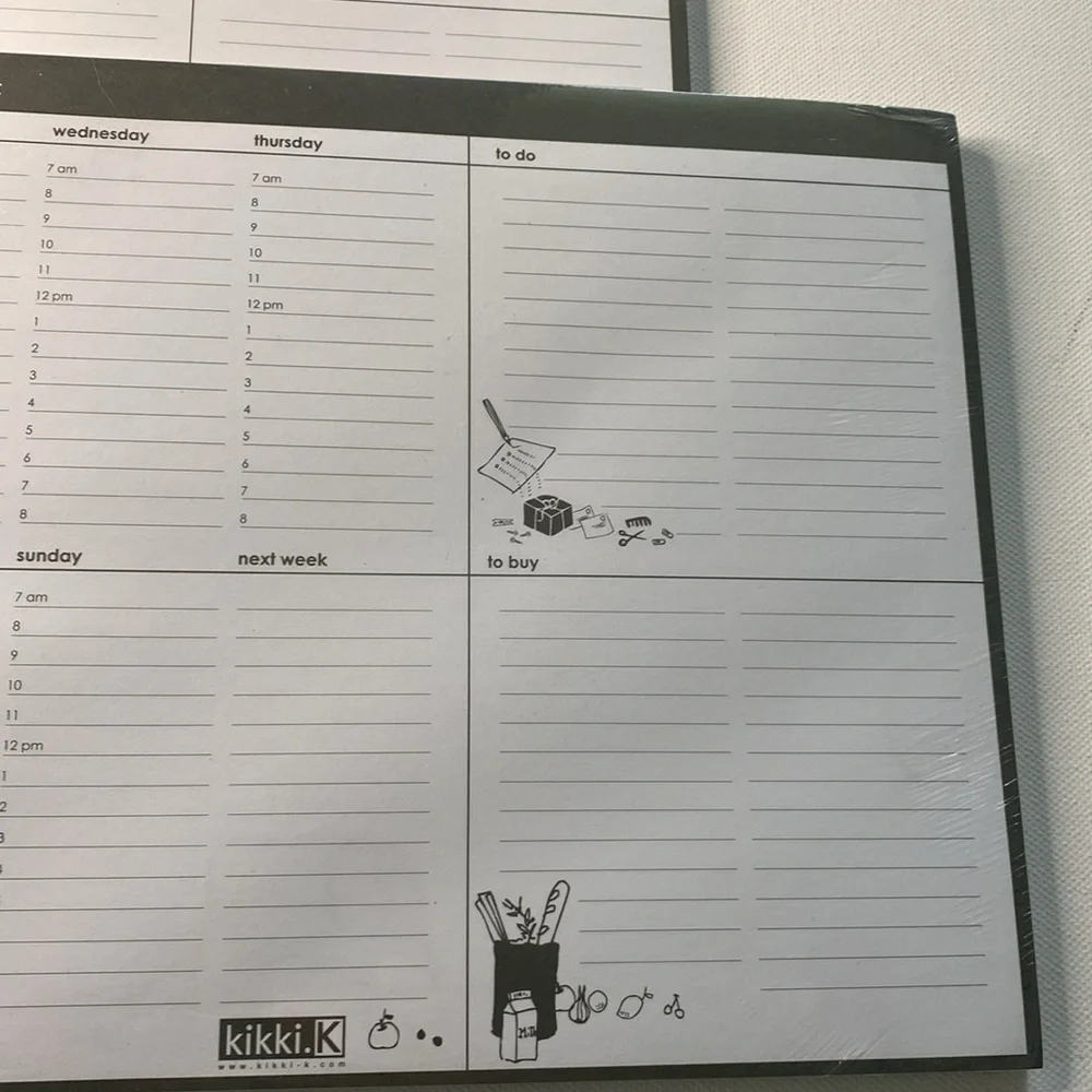 Kikki.K Weekly Planner Paper Pads. Two new in plastic pads.